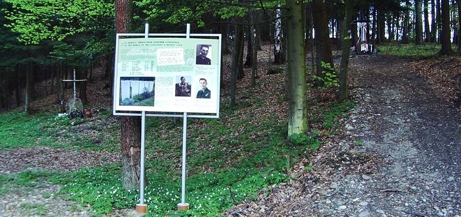 Łysa Góra - pomniki lotników Liberatora